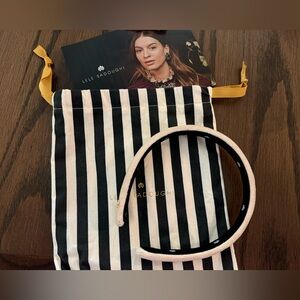 Lele Sadoughi Black and White Striped Bag